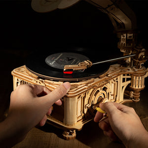 classical gramophone mechanical gear Gramophone Puzzle with Vinyl LKB01