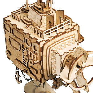 Submarine music box model building kit